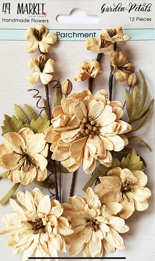 49 & Market - Faux Garden Petals - Parchment