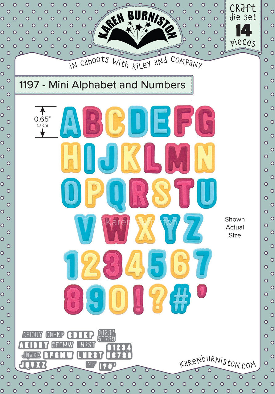 1197 Karen Burniston Mini Alphabet And Numbers